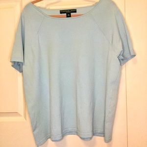 EUC Silk Josephine Chaus Light Blue Top Size 2x
